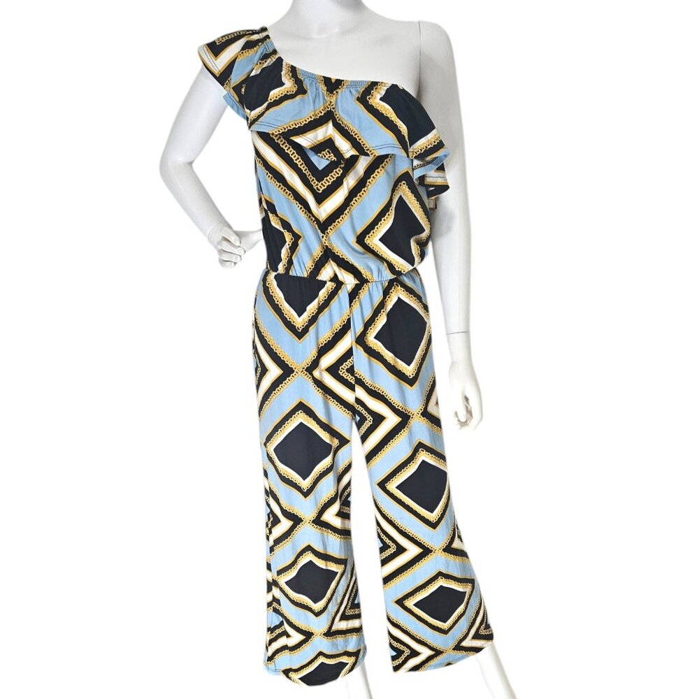 Wide Leg Summer Pattern Jumpsuit